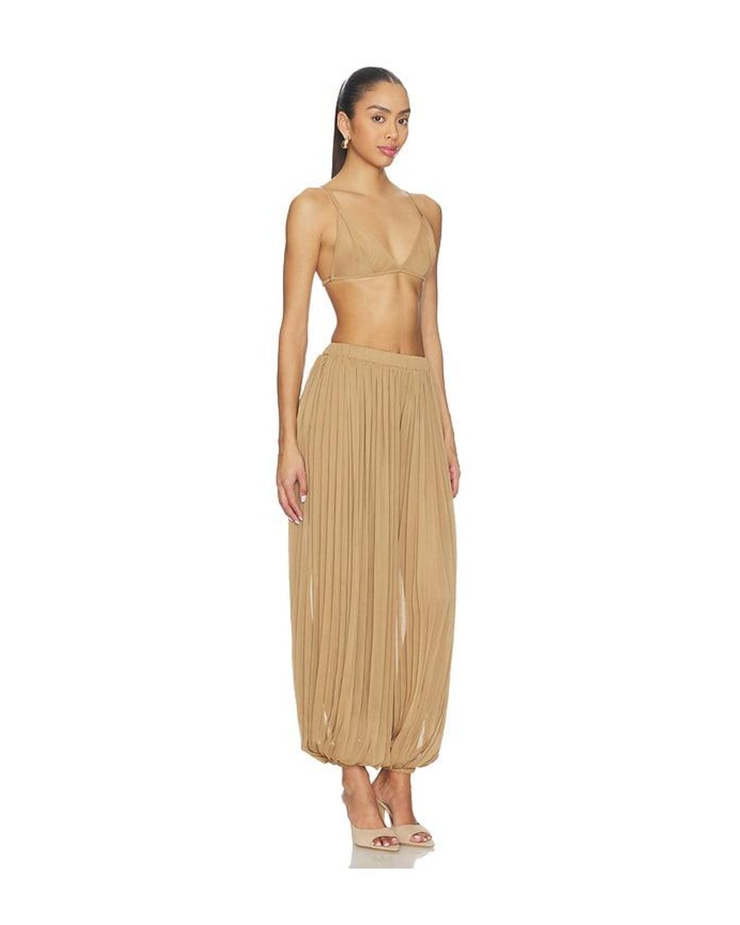 Bronx and Banco White Mosi Chiffon Top & Pant Set