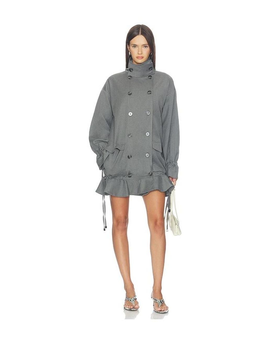 Line & Dot Gray Wilfred Dress Coat