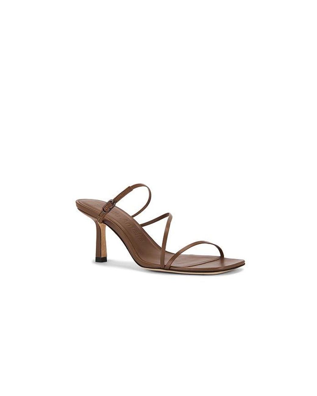 STUDIO AMELIA Brown Bias Wrap 70 Heel