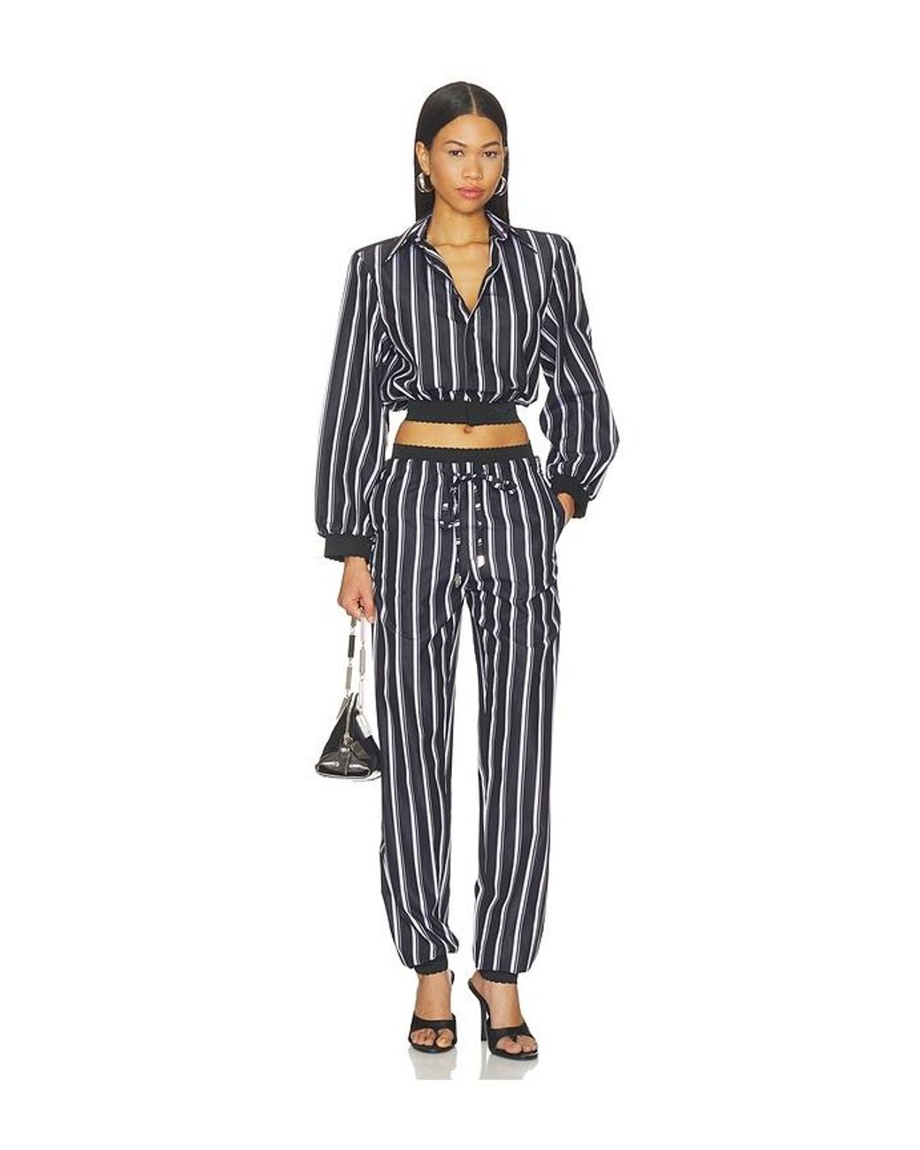 The Attico Blue Striped Poplin Shirt