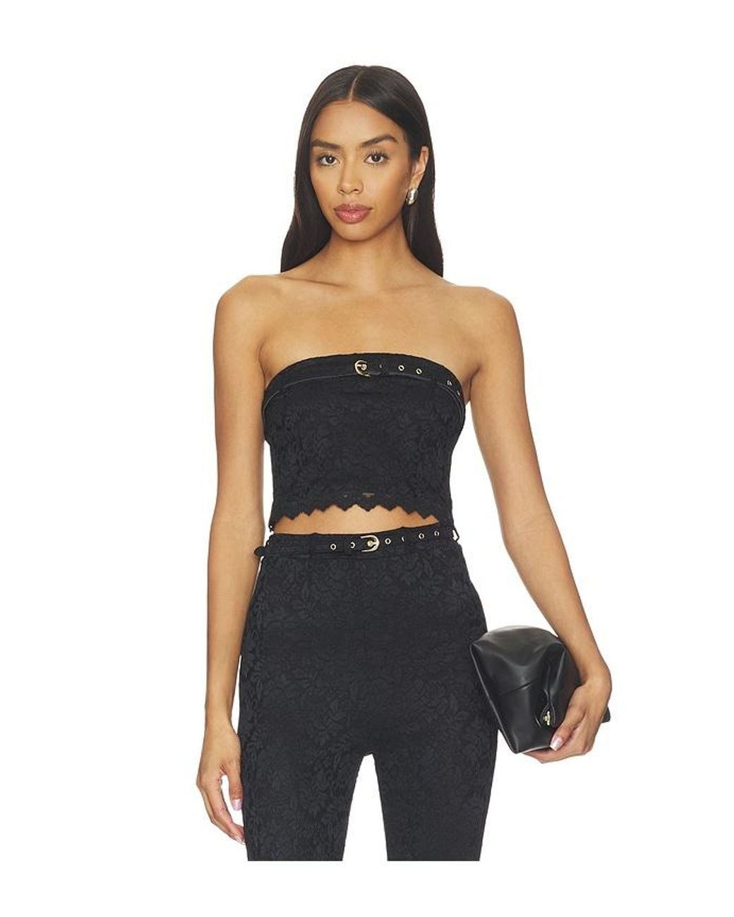 AFRM Blue Remy Silken Lace Top