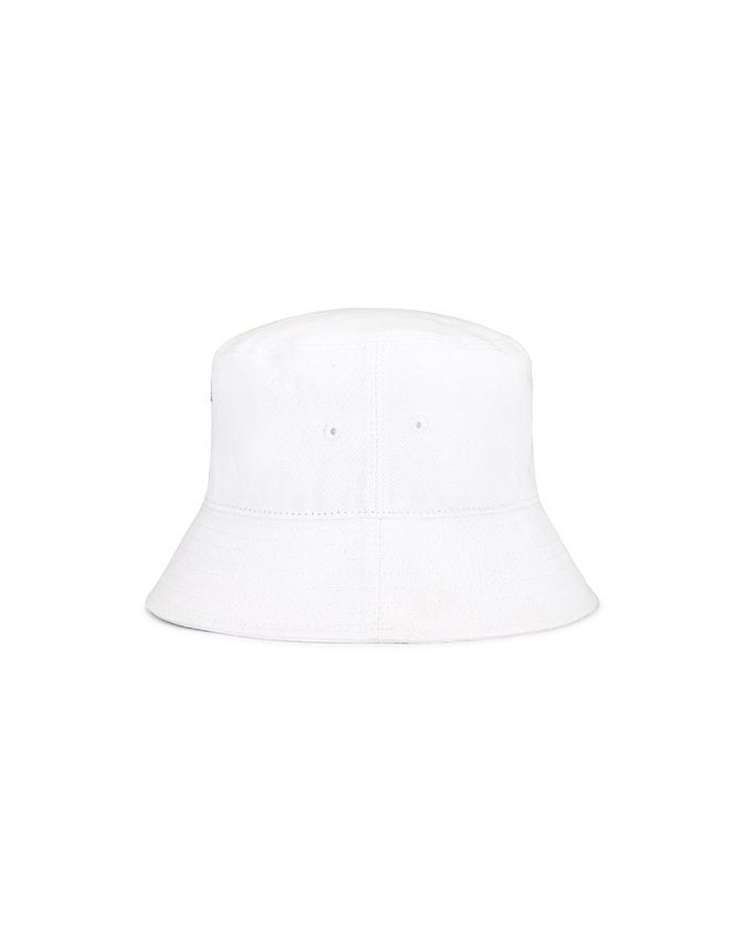 Siegelman Stable White Embroidered Bucket Hat for men