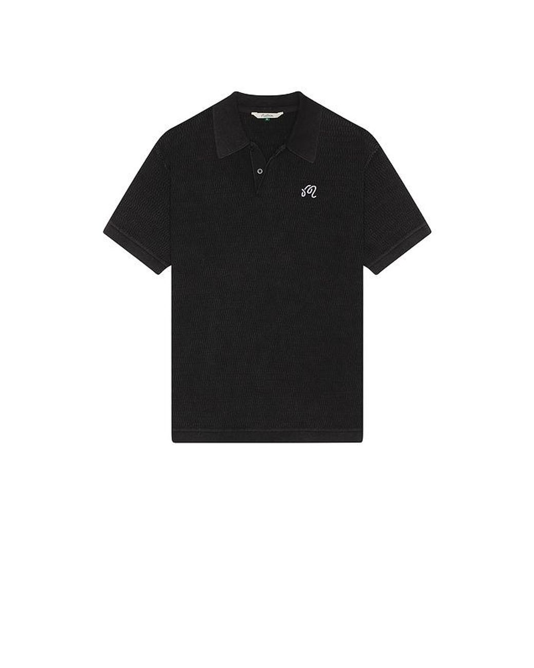 Malbon Black Brickwork Polo for men