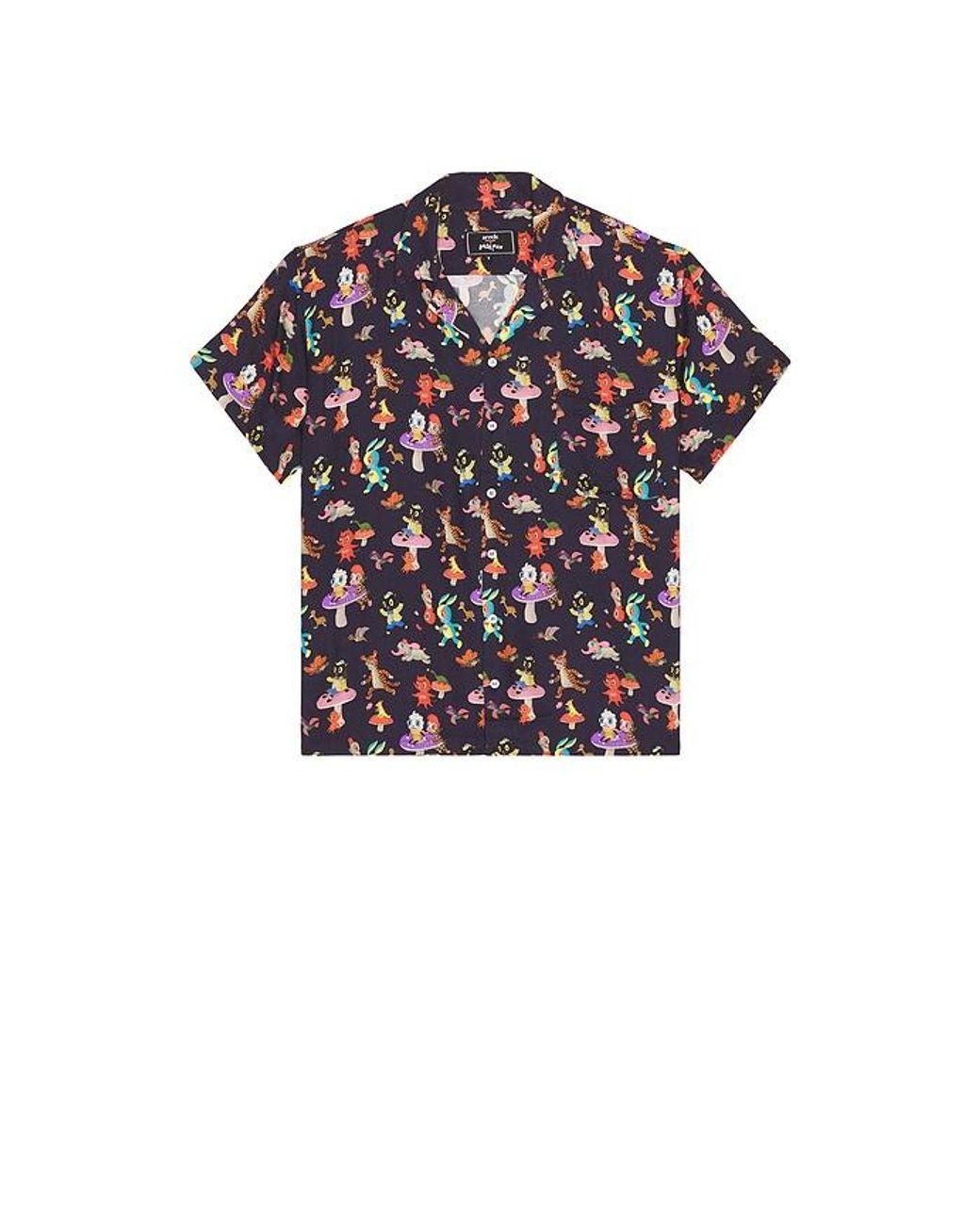ARRELS Barcelona Red Catch The Wind X Gary Baseman Camp Collar Shirt for men