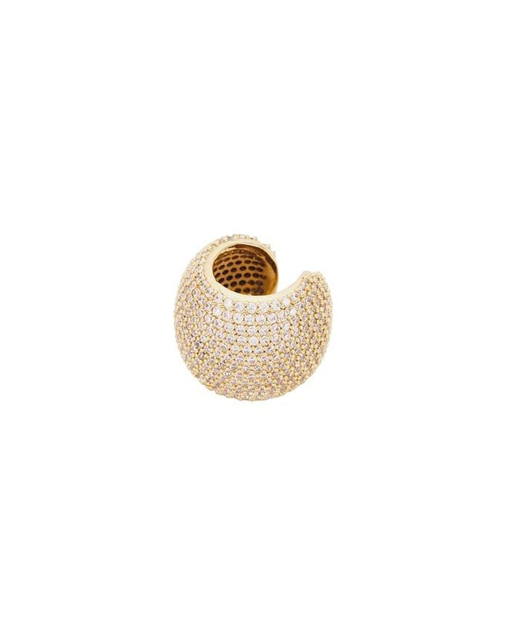 Ettika White Crystal Statement Chunky Ear Cuff
