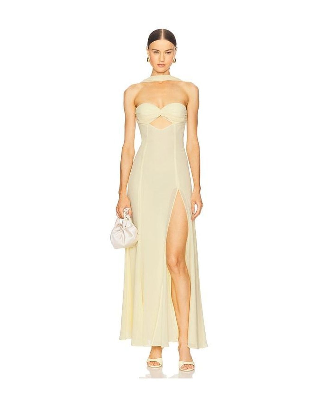 Michael Costello White X Revolve Marie Gown