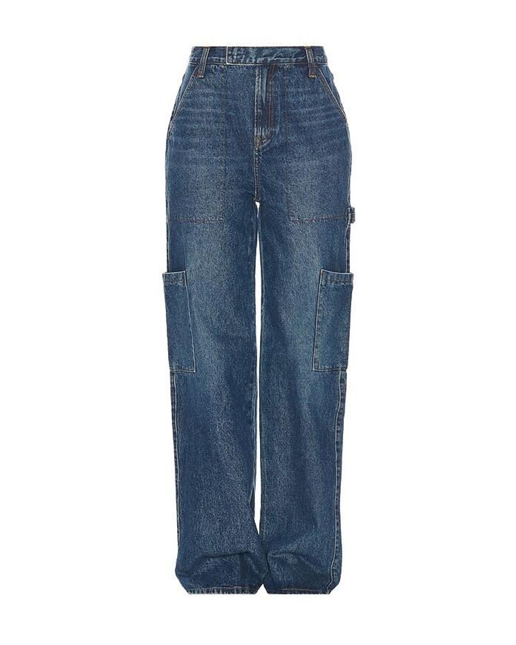 GRLFRND Blue Elyse Trouser Cargo Jeans
