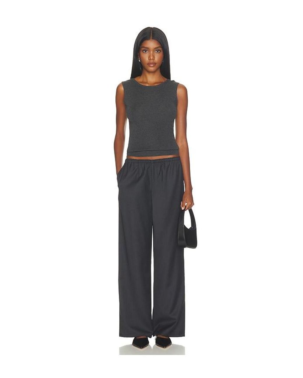 VIR VITA Black Iris Scoop Back Tank