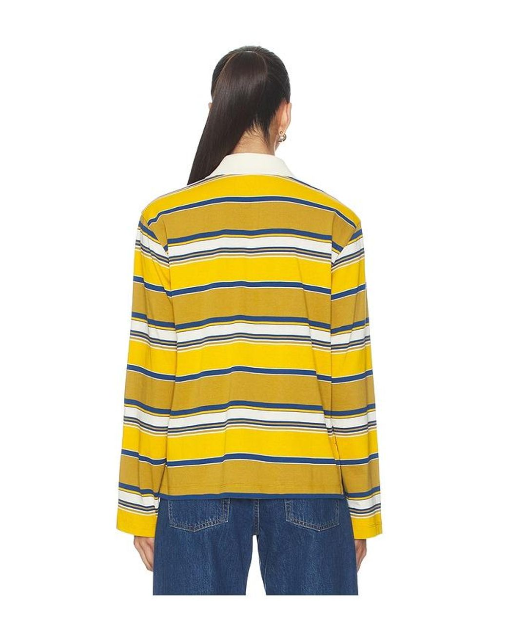 GRLFRND Yellow Long Sleeve Polo