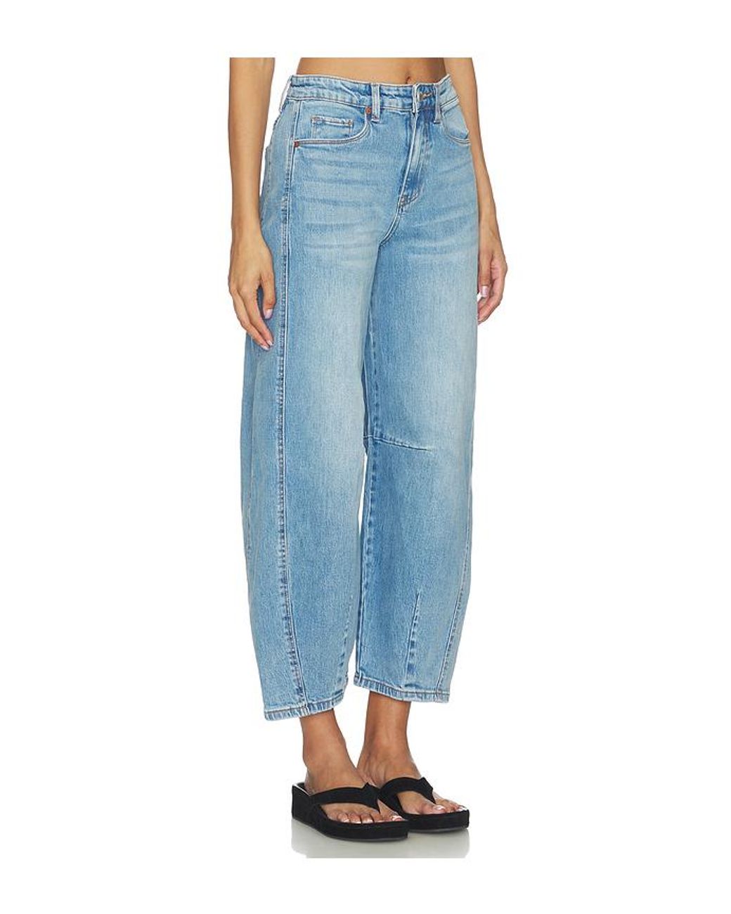 Blank NYC Blue Barrel Leg Jeans