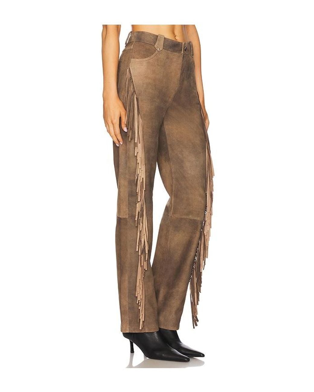 Lamarque Natural X Revolve Wendy Suede Pant