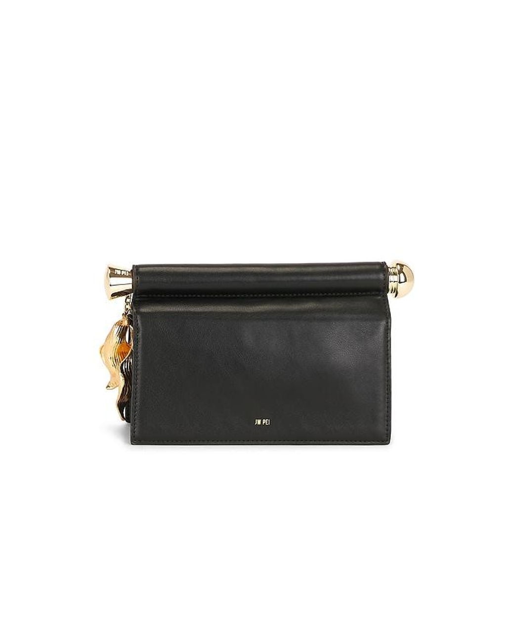 JW PEI Black Holly Metal Pendant Embellished Clutch