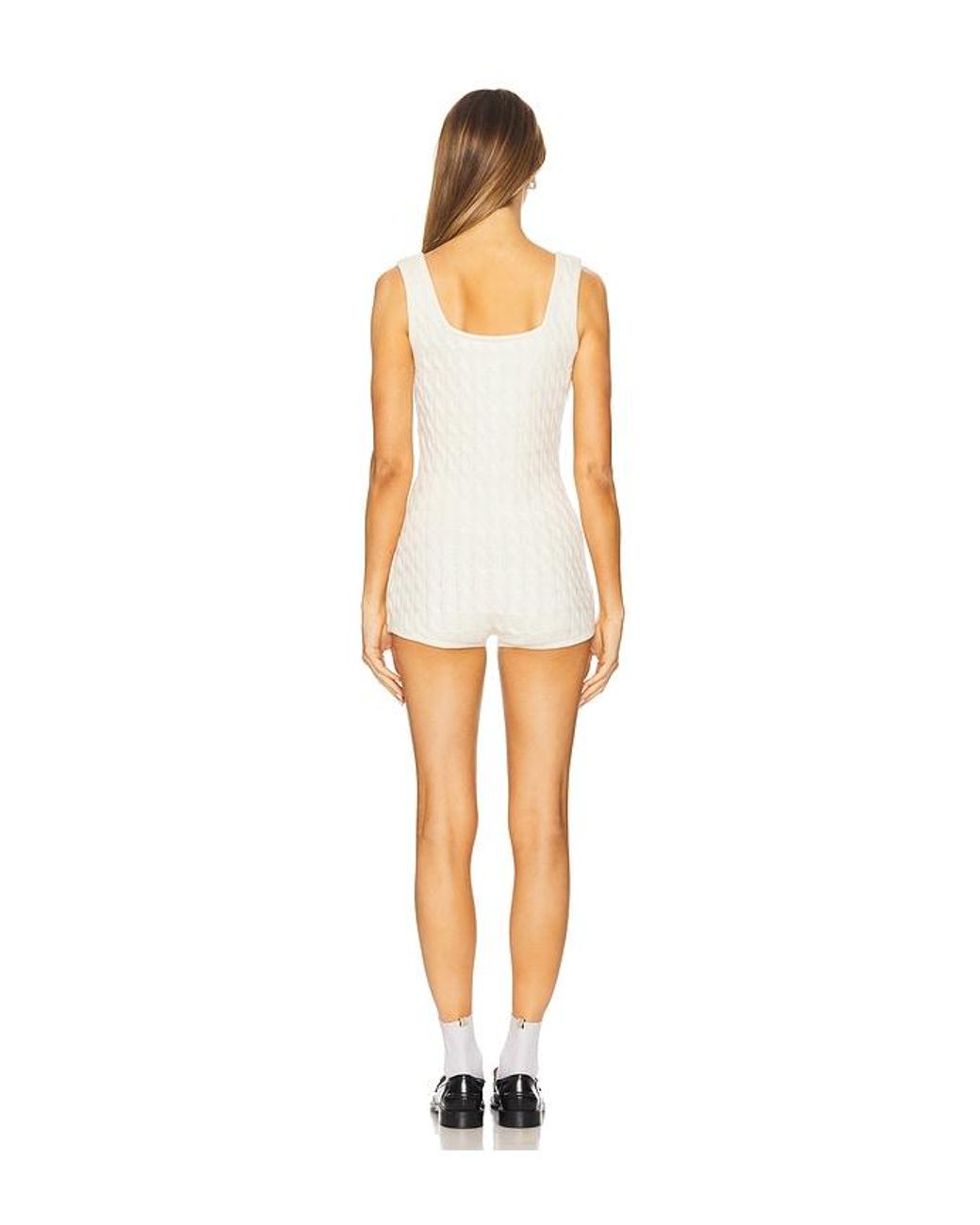 FRAME White Cable Playsuit