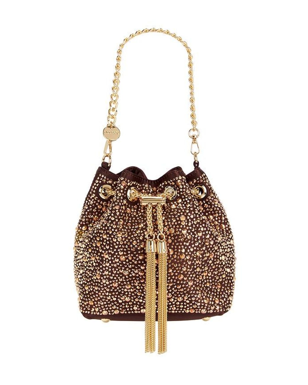 Olga Berg Brown Mika Crystal Pouch