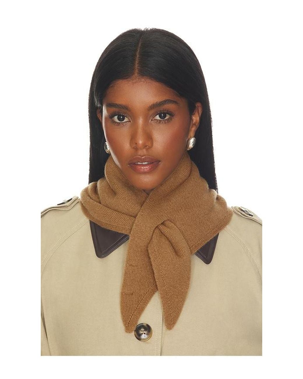 Hat Attack Natural Triangle Knit Scarf