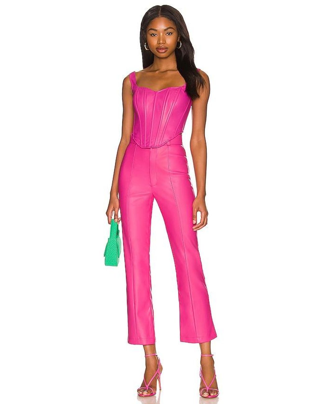 Bardot Pink Polly Faux Leather Pant