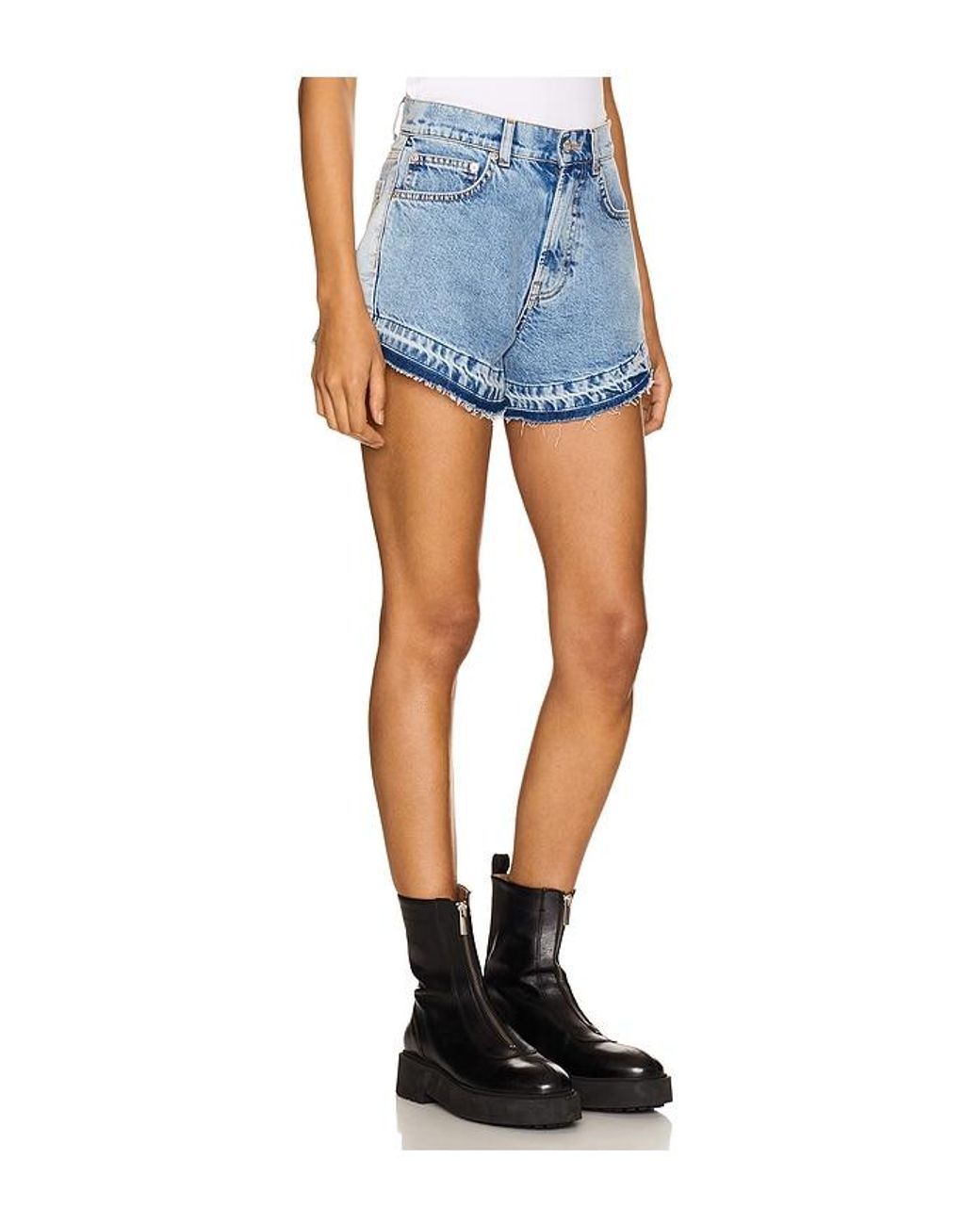 Moschino Released Hem Short in Blue | Lyst