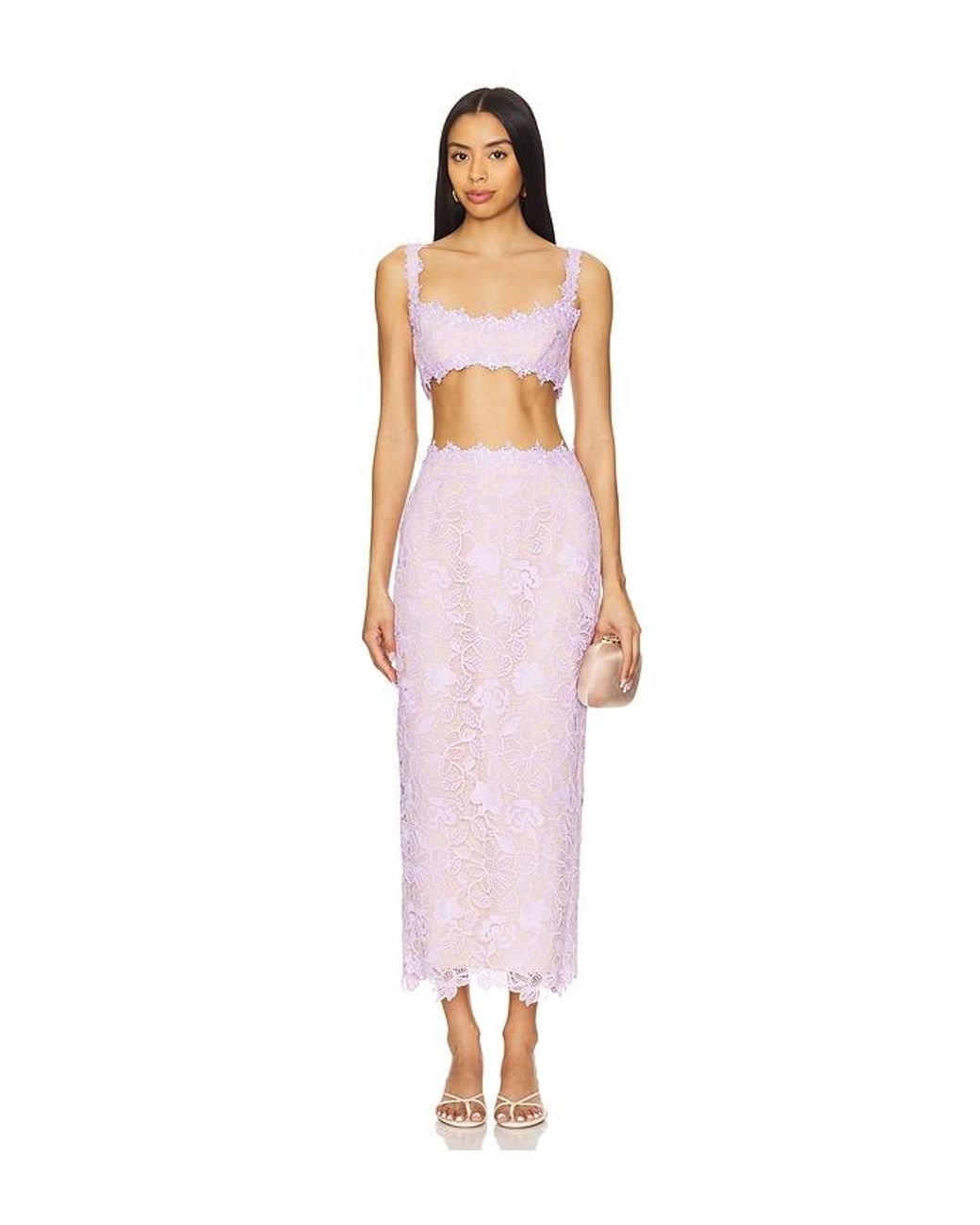 SAU LEE White Romy Lace Set