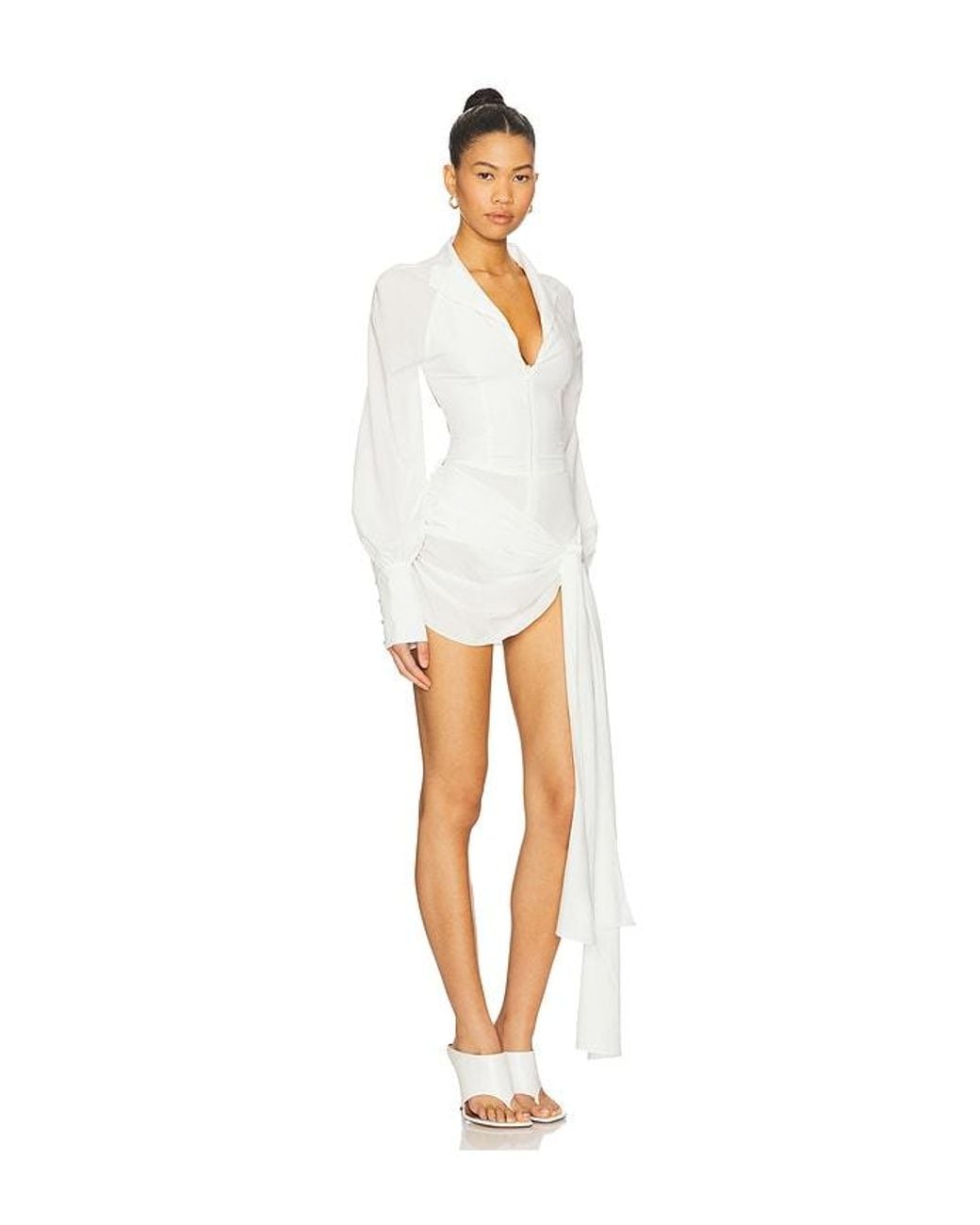 Kim Shui White Jeannie Mini Dress