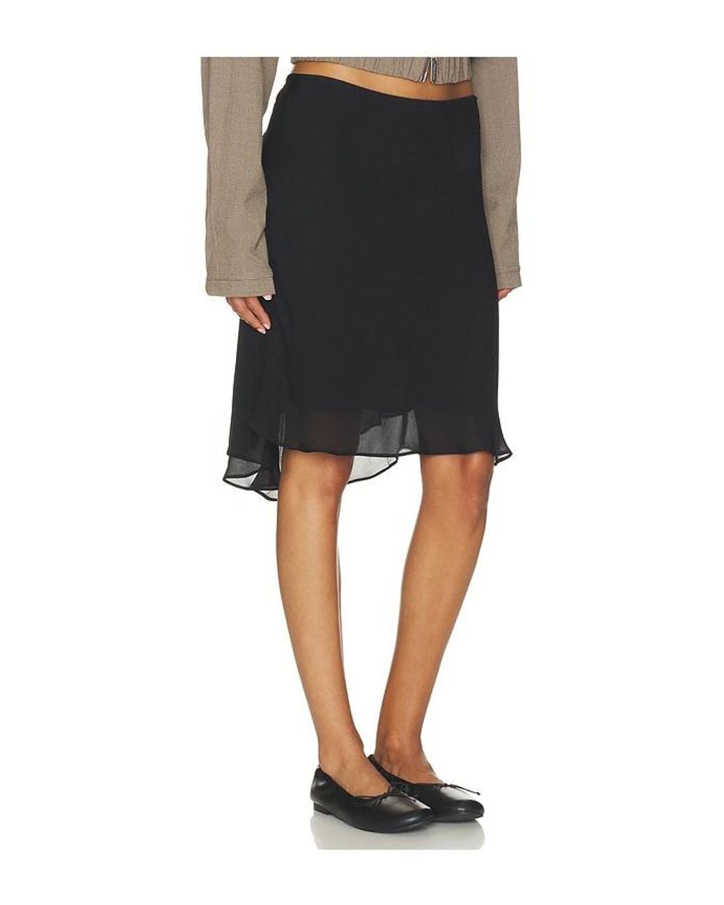 With Jean Black Penny Skirt