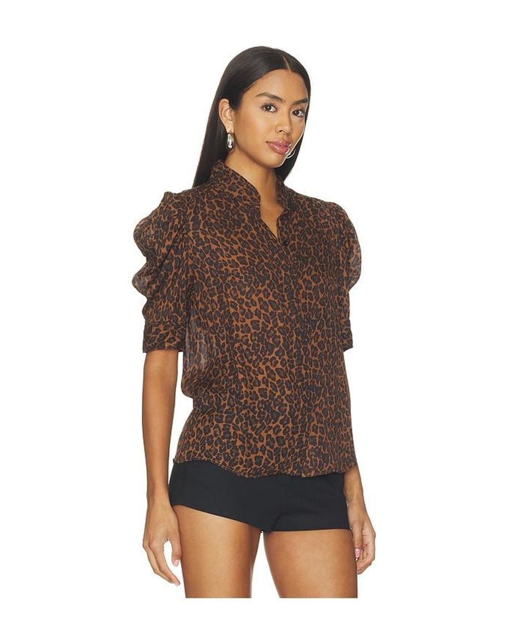 FRAME Black The Gillian Top