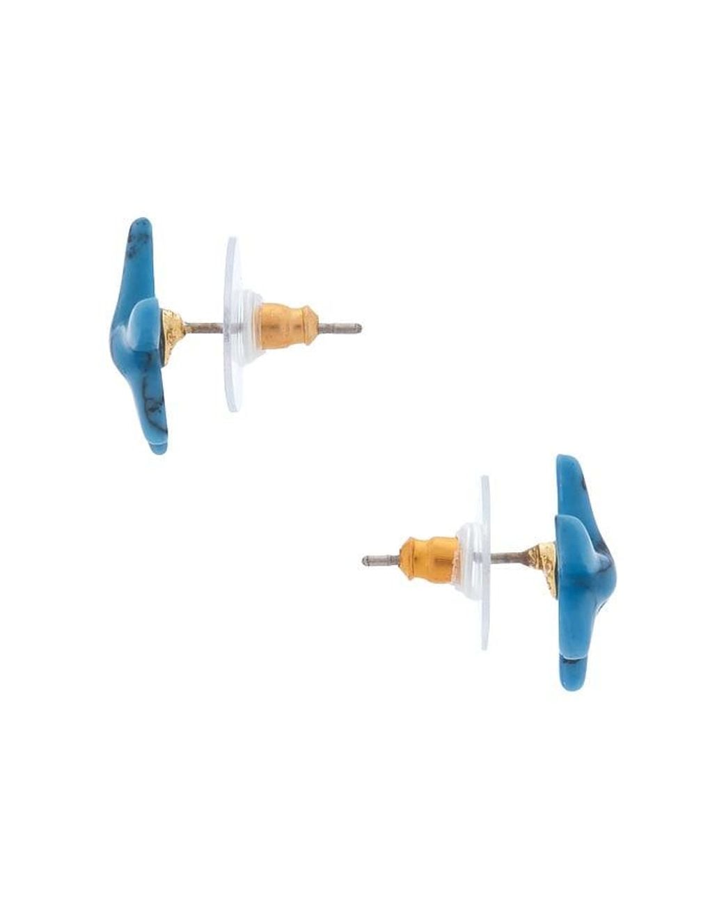 Lele Sadoughi Blue Starfish Stud Earrings