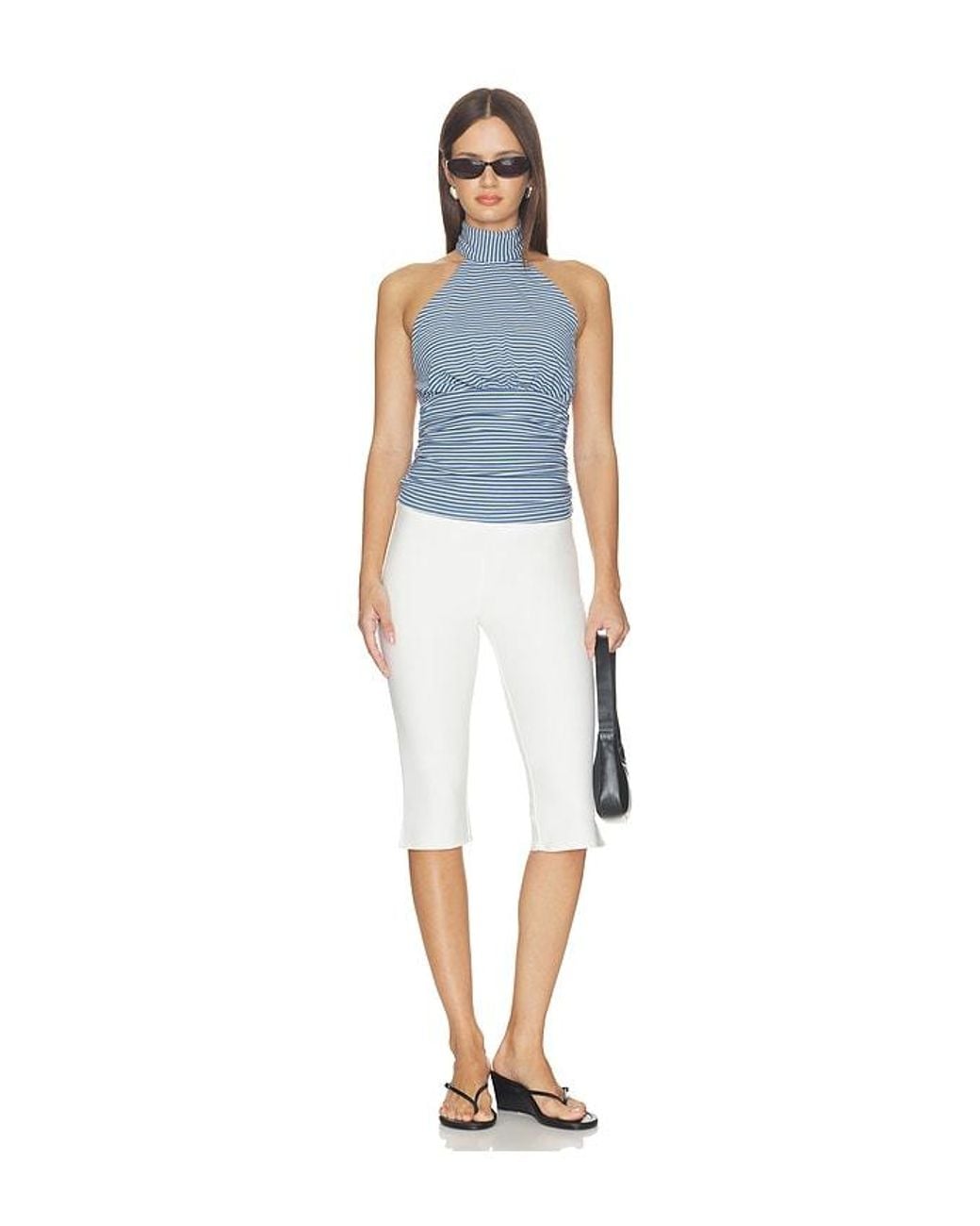 ALL THE WAYS Blue Sadie Halter Top