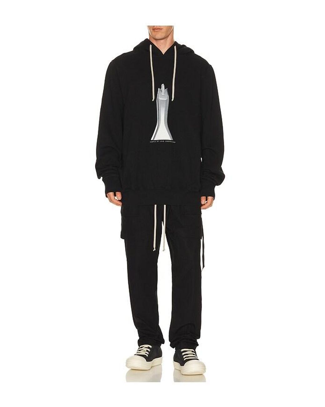 Rick Owens Black Creatch Cargo Drawstring for men