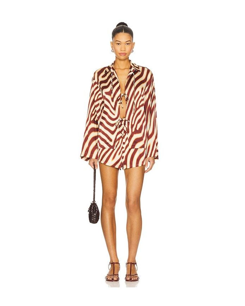 Seven Wonders Multicolor Montie Tie Front Sleeved Shirt