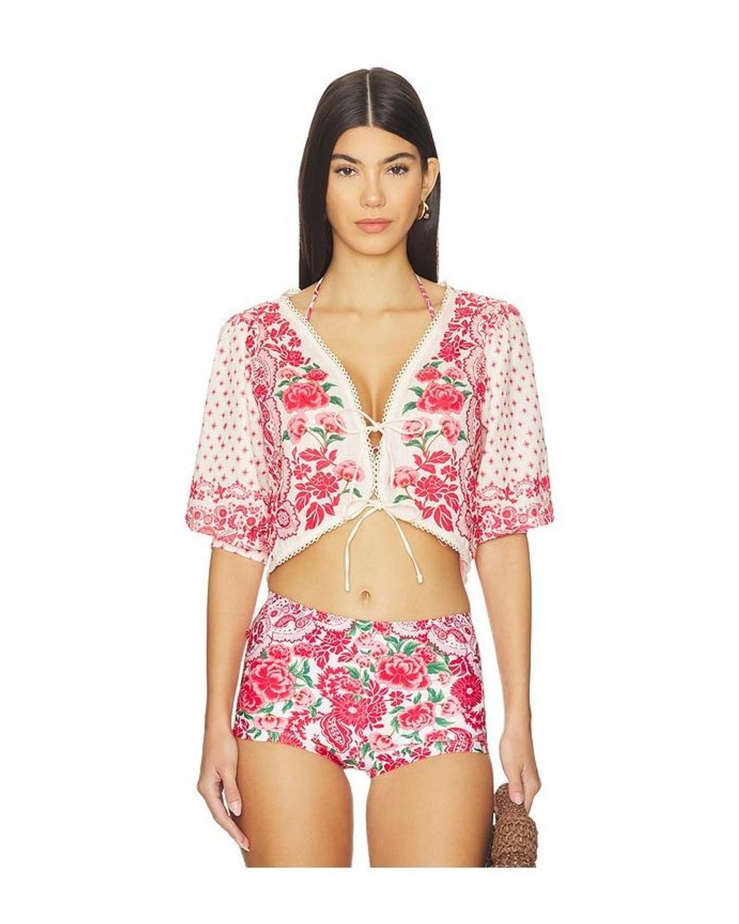 Agua Bendita Pink X Revolve Salem Top