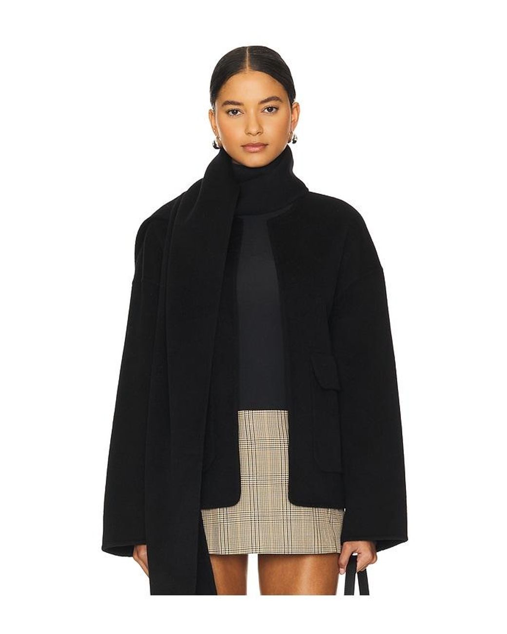 RUE SOPHIE Black Jardin Scarf Jacket