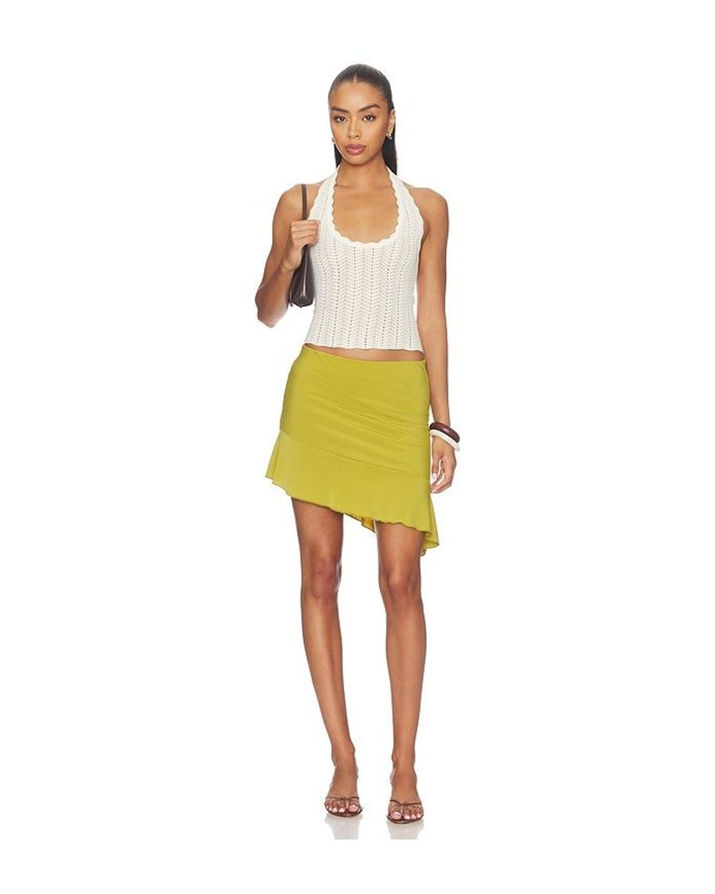 Tularosa Natural Ellana Pointelle Halter Top
