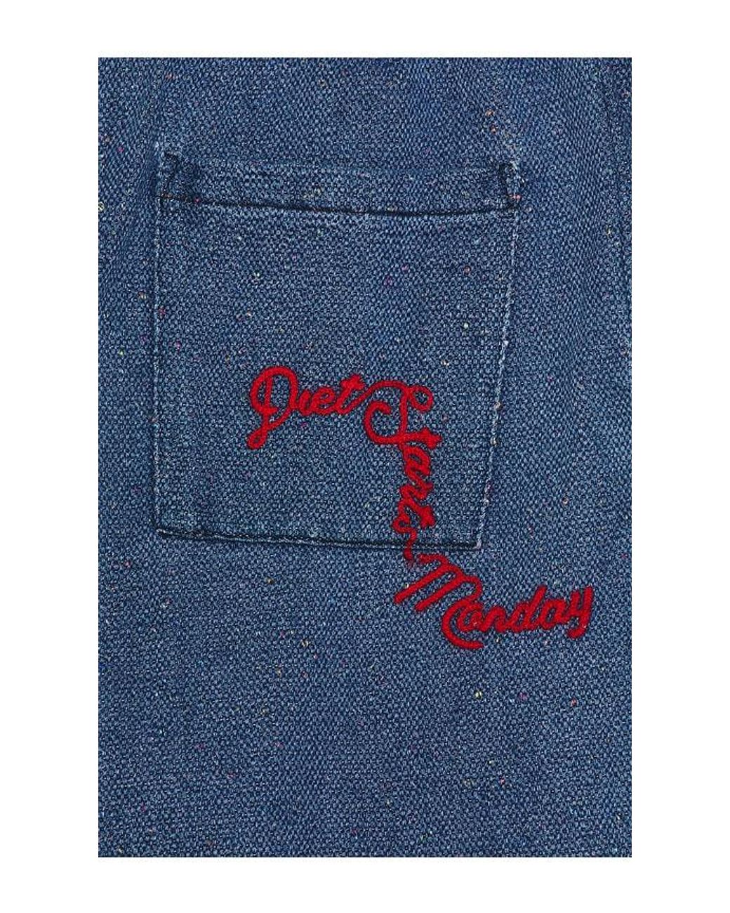 DIET STARTS MONDAY Blue Dropoff Shorts for men