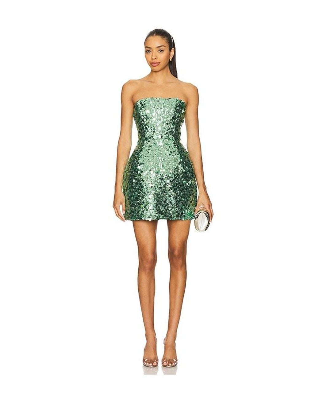 Bronx and Banco Green Maraya Sequin Mini Dress