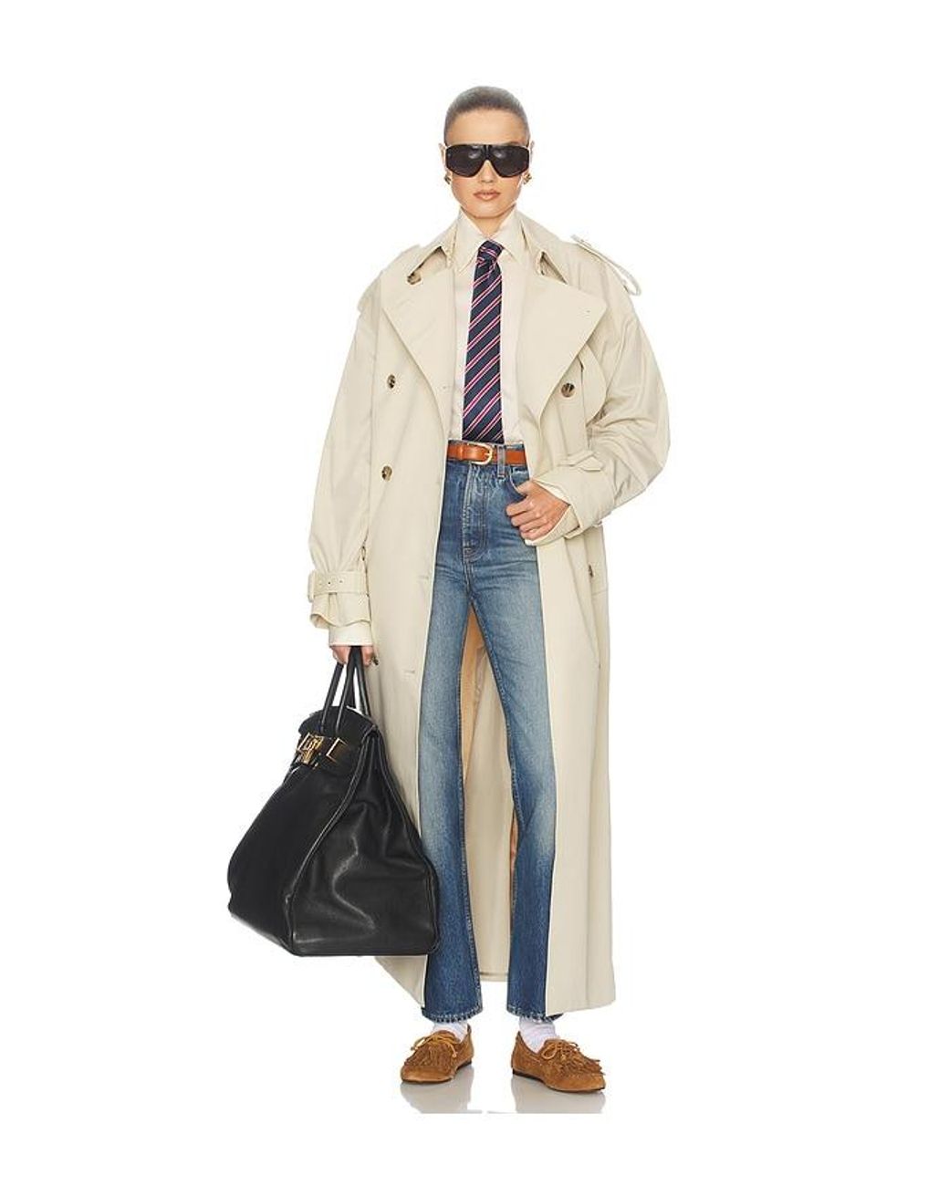 Helsa Blue The Relaxed Silk Shirt