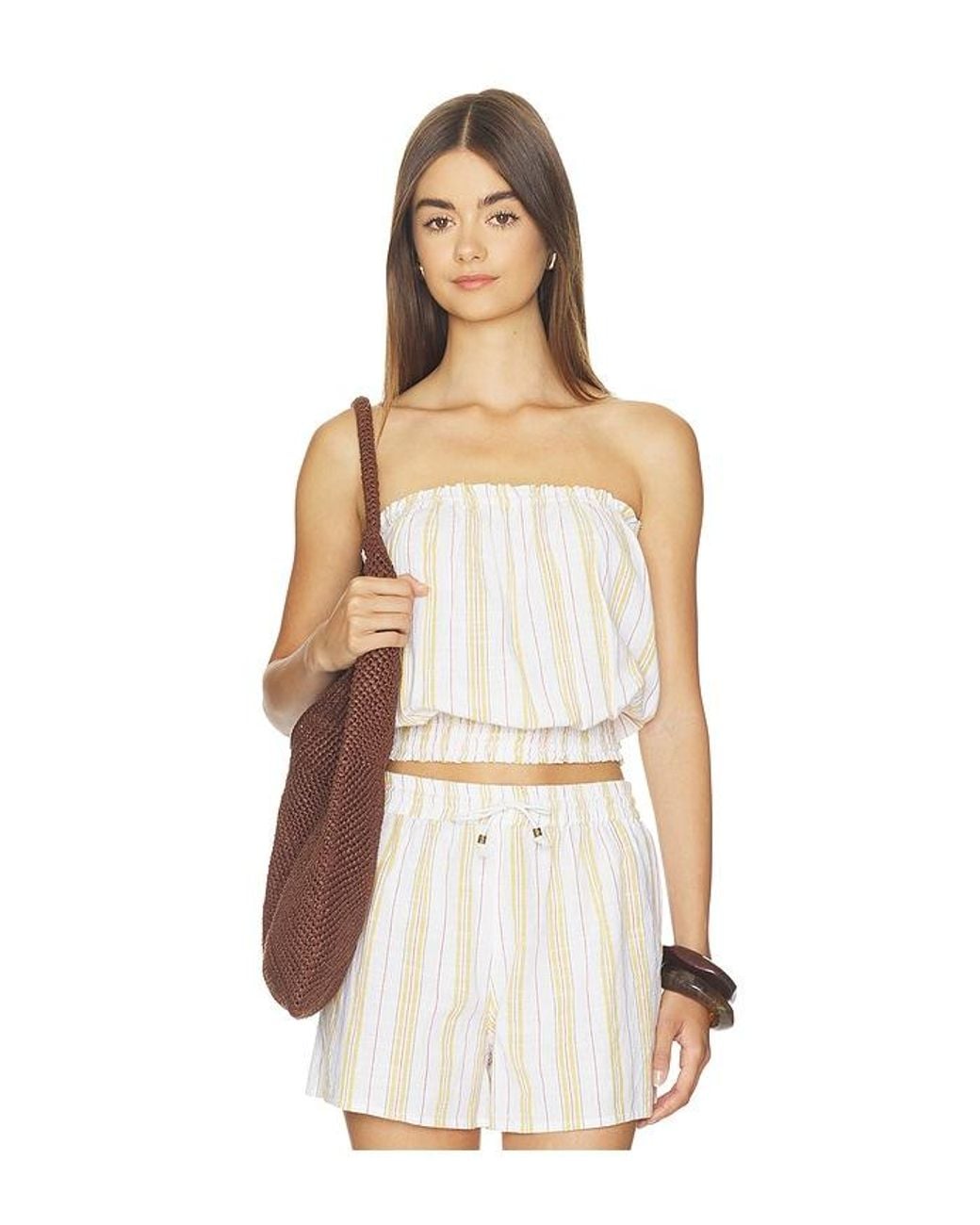 Bobi White Smocked Tube Top