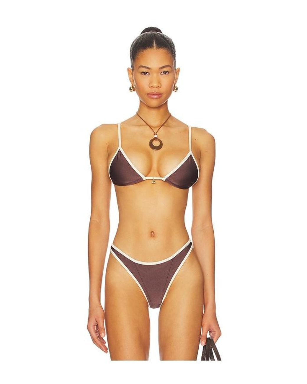 FAE Orange Lumi Triangle Bikini Top