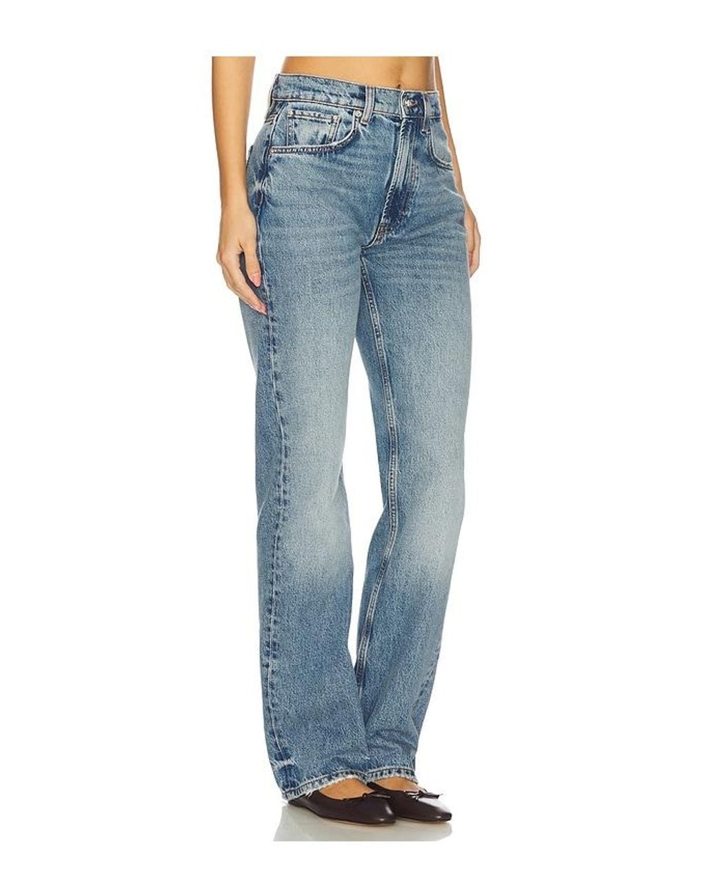 Anine Bing Blue Katherine Straight Leg
