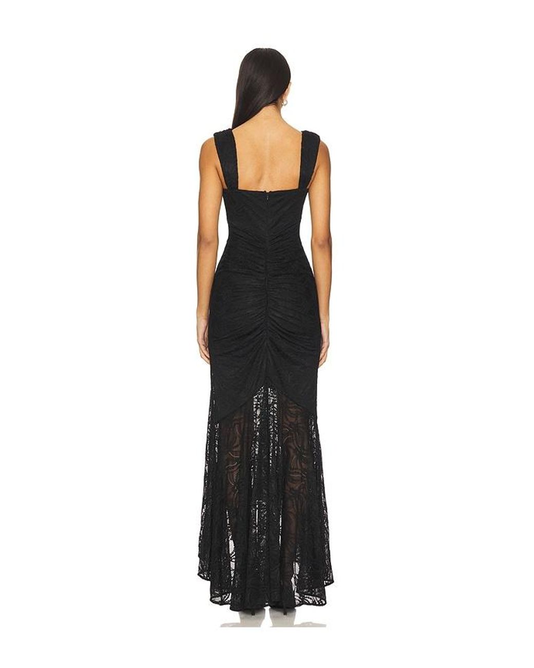 cotton midi dress sale Rungolee Alex | Female | Size XS Shimmering Black Corset High-slit Features a multi Size:3-6 months pattern