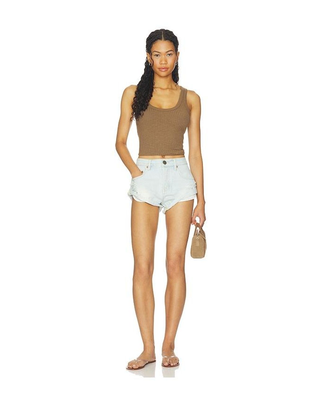 One Teaspoon Blue Bandits Low Waist Denim Short