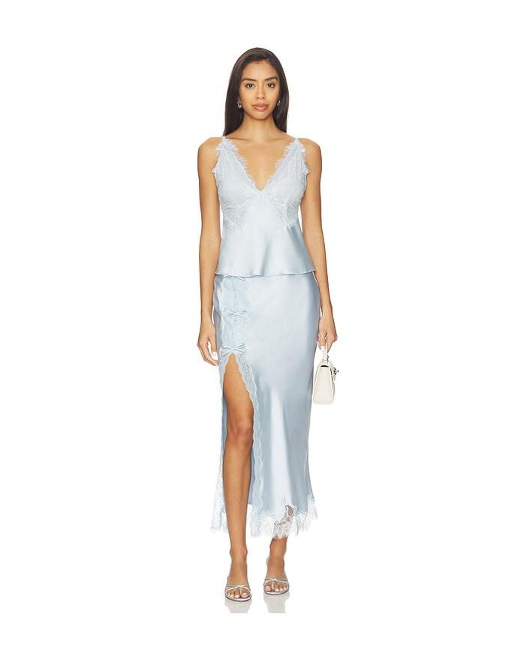 LoveShackFancy Blue Calder Skirt