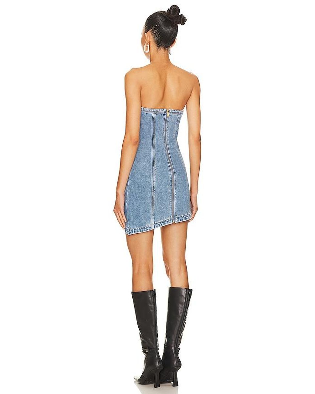 A.Brand Blue Georgia Bustier Mini Dress
