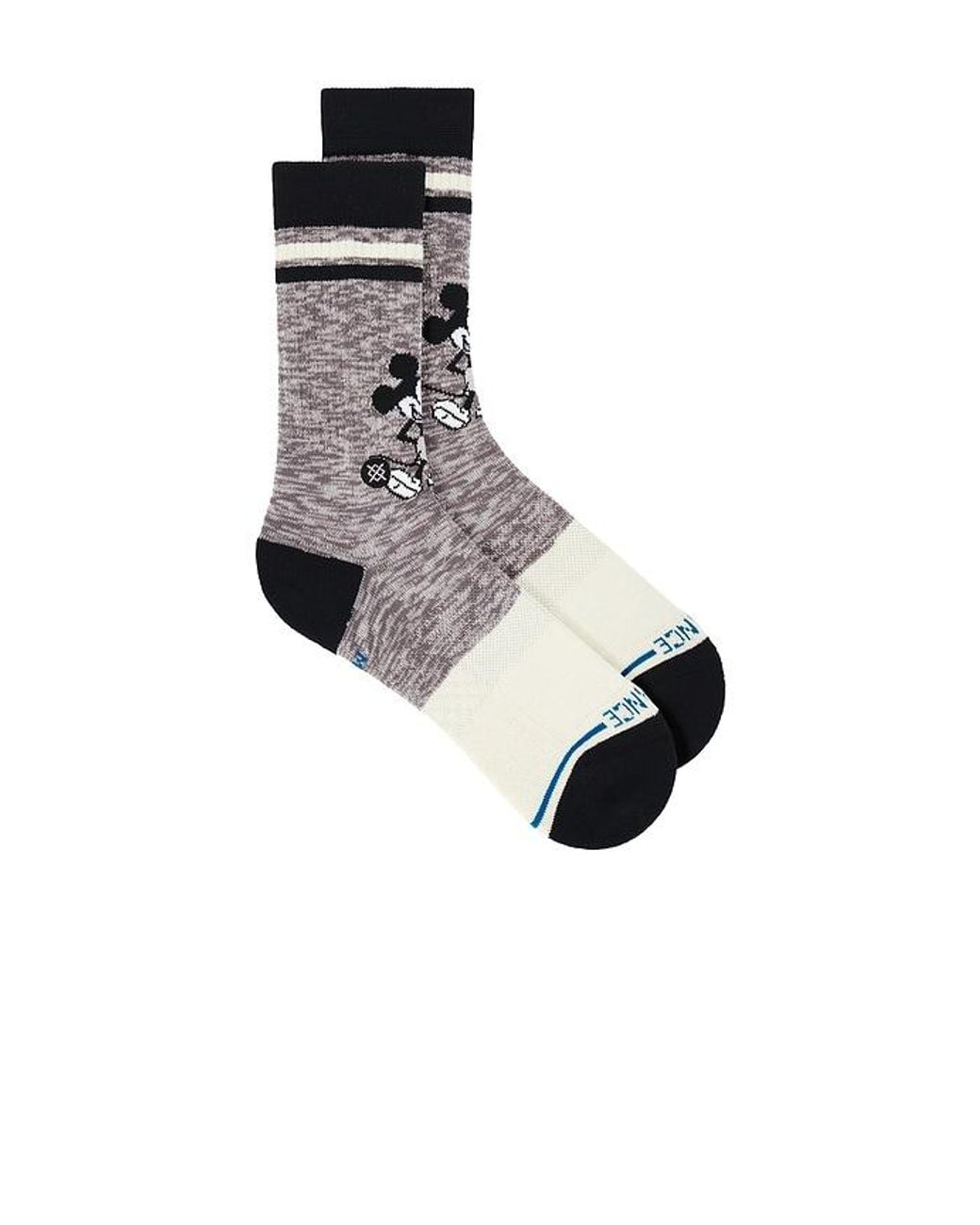 Stance Black Vintage Mickey Crew Socks for men