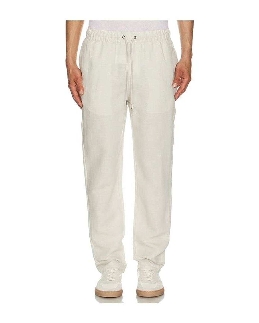 Onia White Air Linen Pull-On Pants for men