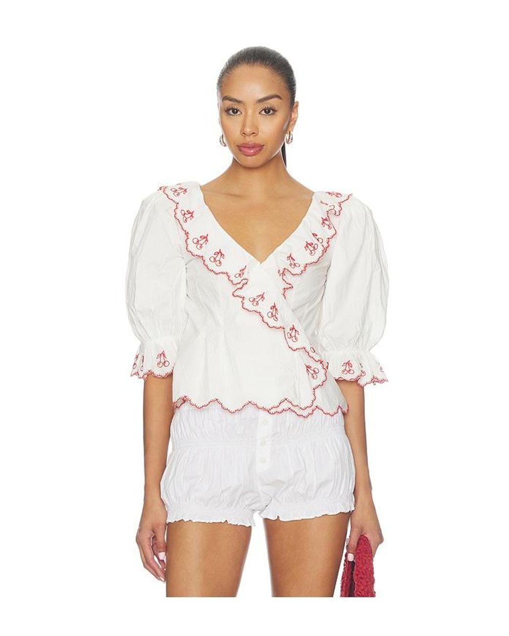 For Love & Lemons White Emma Top