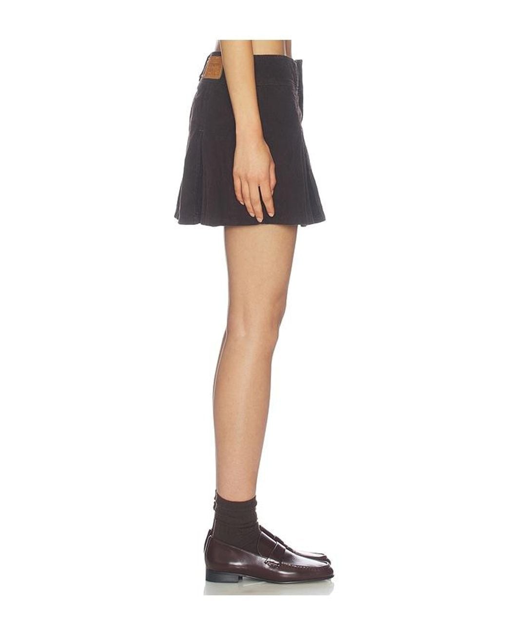 Levi's Black Inverted Pleat Mini Skirt