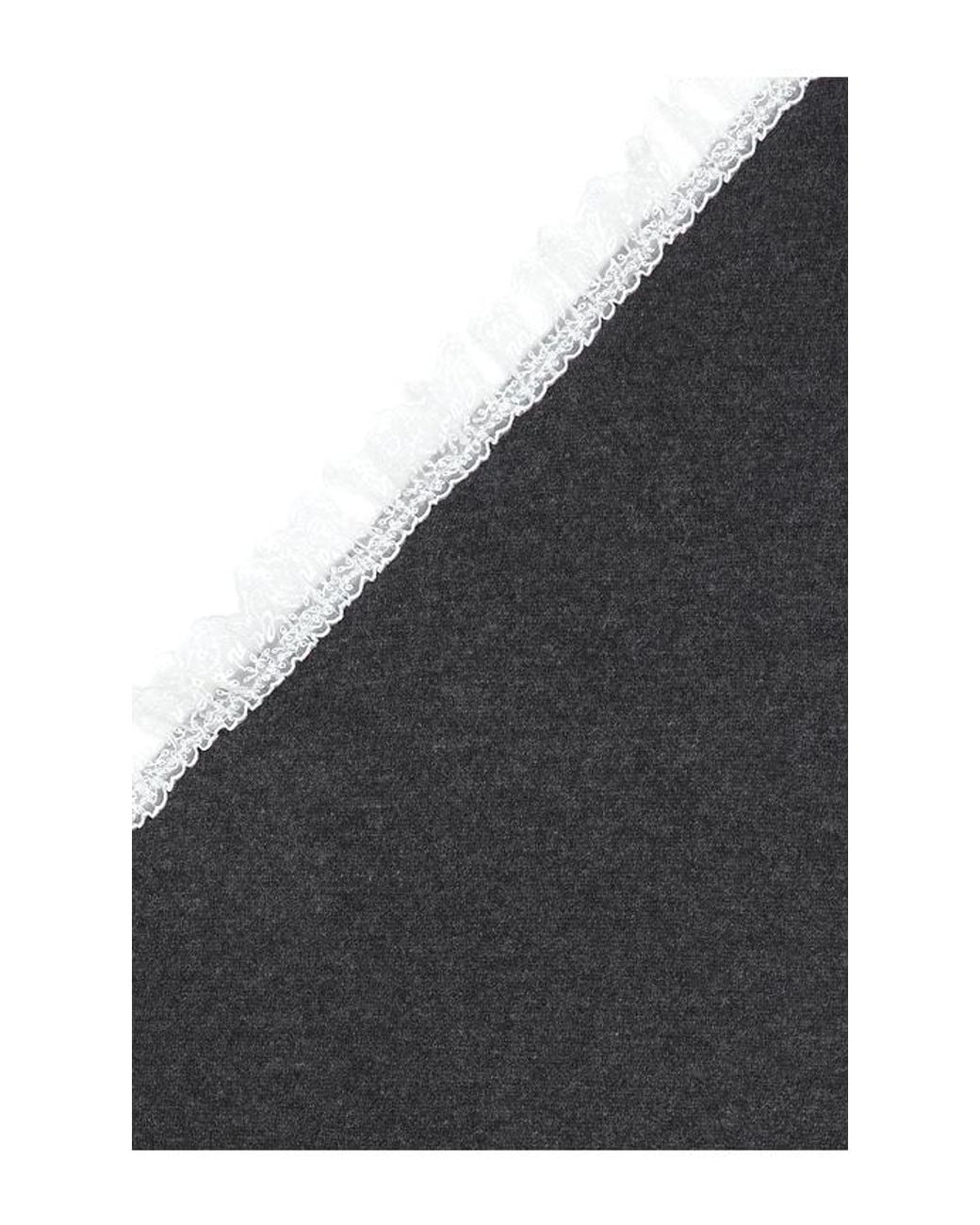 Ganni Black Wool Lace Triangular Scarf