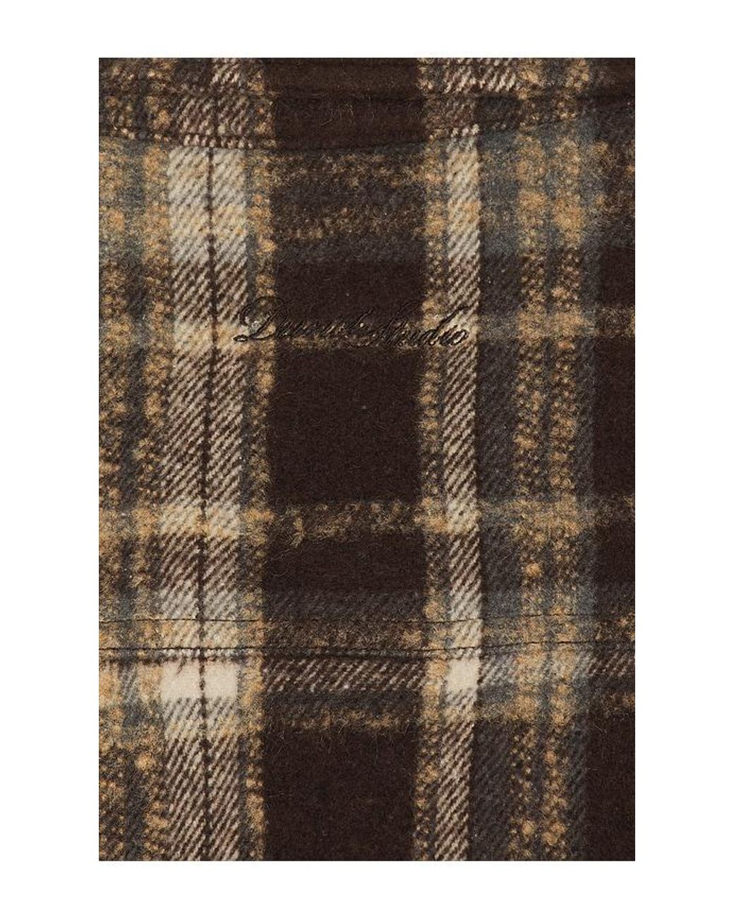 DUNST Multicolor Quilted Check Flannel Shirt for men