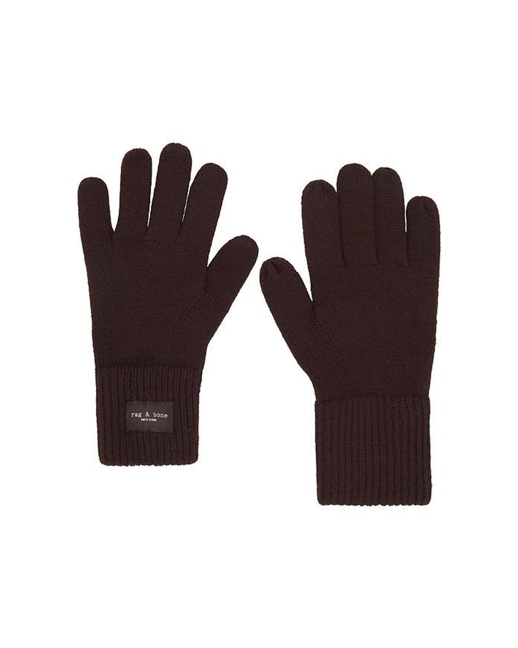 Rag & Bone Purple Blake Wool Blend Gloves