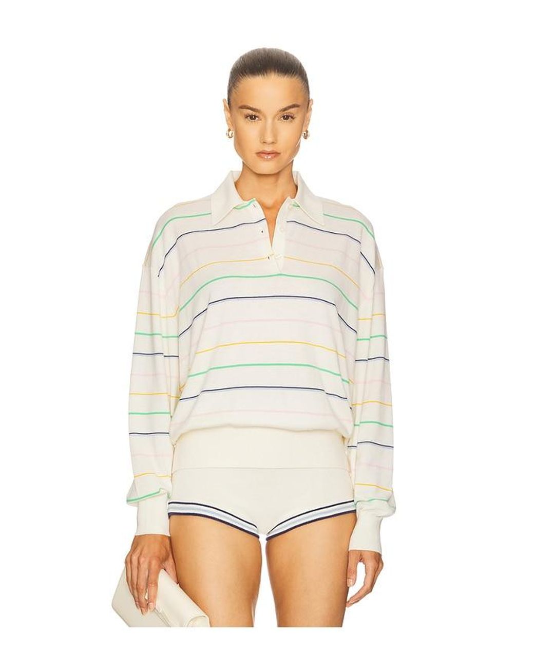 Helsa White Kaysee Oversized Polo